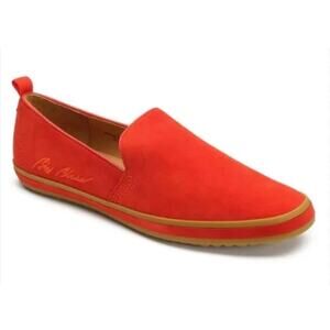 BILL BLASS Red Sutton Suede Loafer Sneaker Shoe Women  9.5 Tomato Girl Summer